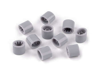 Brzdička / spojka na festivalové náramky 7x9 mm - 1000 ks - 4 šedá