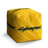 Taburet Cube Cyberpunk 2077 Žlutý: 40x40x40 cm