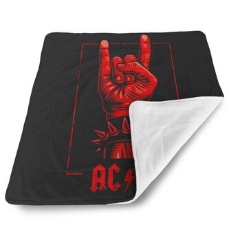 Deka pro miminko ACDC Červená ruka: 80x100 cm Deka pro miminko ACDC Červená ruka: 80x100 cm