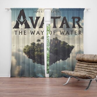 Závěs Avatar The Way of Water Létající město: 2ks 140x250cm
