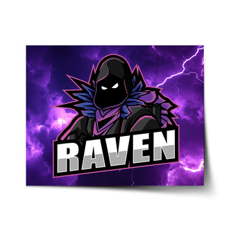 Plakát FORTNITE RAVEN Fialová bouře: 120x80 cm