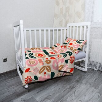 Dětské povlečení do postýlky Retro folklór: 120x90 / 40x60