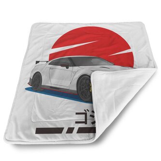 Deka pro miminko Nissan GTR 35 Japonské slunce: 80x100 cm Deka pro miminko Nissan GTR 35 Japonské slunce: 80x100 cm