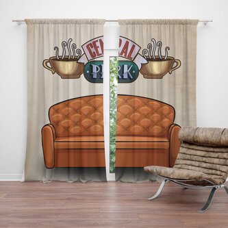 Závěs Seriál přátelé CENTRAL PERK Gauč: 2ks 140x250cm Závěs Seriál přátelé CENTRAL PERK Gauč: 2ks 140x250cm