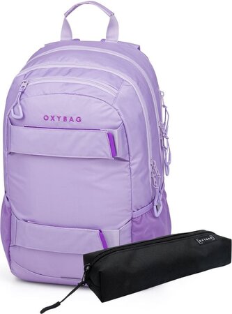 OXYBAG Studentský batoh + etue OXY Sport Violet