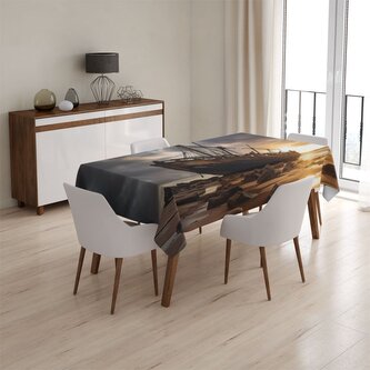 Ubrus Vrak lodi při západu slunce: 145x240 cm