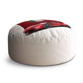 Taburet Circle Ferrari Italská vlajka na červeném bloku: 38x48 cm