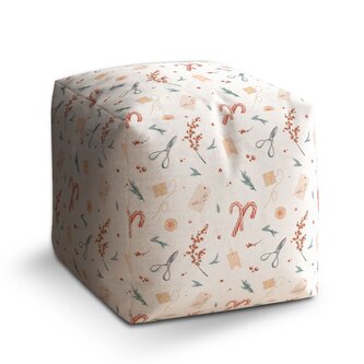 Taburet Cube Sváteční dílna: 40x40x40 cm Taburet Cube Sváteční dílna: 40x40x40 cm