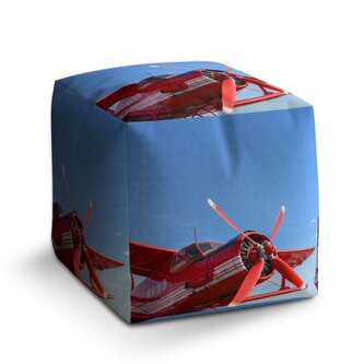 Taburet Cube Červené letadlo: 40x40x40 cm