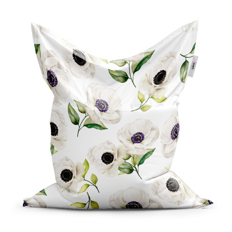 Sedací vak Bílé sasanky: 200x140 cm