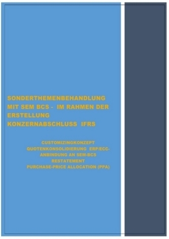 SONDERTHEMENBEHANDLUNG - MIT SEM BCS - IM RAHMEN DER ERSTELLUNG KONZERNABSCHLUSS IFRS SONDERTHEMENBEHANDLUNG - MIT SEM BCS - IM RAHMEN DER ERSTELLUNG KONZERNABSCHLUSS IFRS