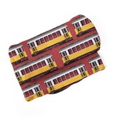 Deka Lisabonské historické tramvaje Červený Pattern: 150x120 cm