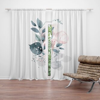 Závěs Květinová abstrakce: 2ks 140x250cm