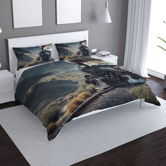 Povlečení Parní lokomotiva v horách: 140x200 / 90x70 Povlečení Parní lokomotiva v horách: 140x200 / 90x70