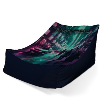 Dětský sedací vak Lounge Cyberpunk 2077 Město: 80 x 95 x 50 cm