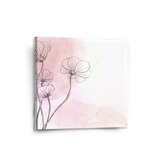 Obraz Růžový akvarel: 50x50 cm