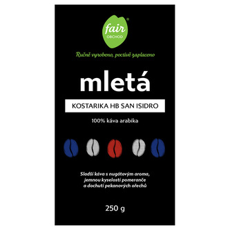 Fairobchod Mletá káva Kostarika HB San Isidro, 250 g