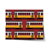 Plakát Lisabonské historické tramvaje Červený Pattern: 60x40 cm