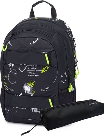 OXYBAG Studentský batoh + etue OXY Sport Graffiti