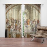 Závěs Athénská škola - Raffael Santi: 2ks 140x250cm