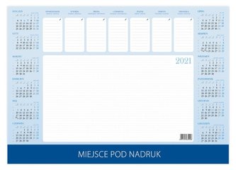 Kalendarz 2021 BIUWAR duży z listwą PCV CRUX