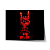 Plakát ACDC Červená ruka: 60x40 cm