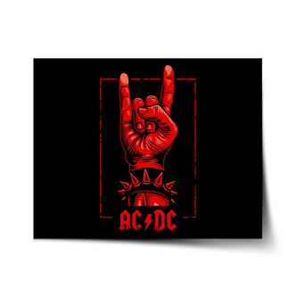 Plakát ACDC Červená ruka: 60x40 cm