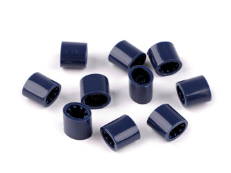 Brzdička / spojka na festivalové náramky 7x9 mm - 200 ks - 5 modrá tmavá