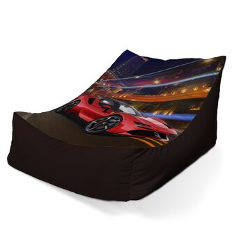 Dětský sedací vak Lounge Ferrari na ulici: 80 x 95 x 50 cm