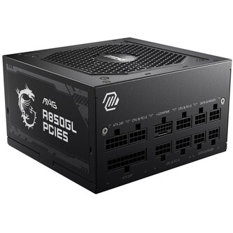 MSI zdroj MAG A850GL PCIE5 850W ATX3.0 akt. PFC 7 let celk. záruka 120mm fan modulární kabeláž 80PLUS Gold MSI zdroj MAG A850GL PCIE5 850W ATX3.0 akt. PFC 7 let celk. záruka 120mm fan modulární kabeláž 80PLUS Gold