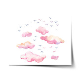 Plakát Růžové mraky: 60x40 cm
