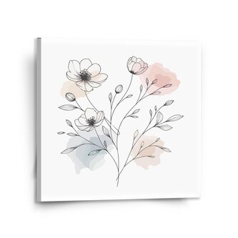 Obraz Květinová linie: 110x110 cm