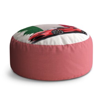 Taburet Circle Ferrari Italská vlajka: 38x48 cm
