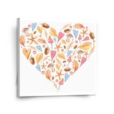 Obraz Podzimní srdce: 110x110 cm