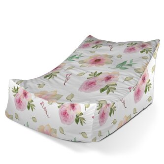 Dětský sedací vak Lounge Růžové květy: 80 x 95 x 50 cm