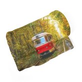 Deka Červená tramvaj v lese: 150x120 cm