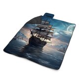 Plážová deka Plachetnice mezi skalami: 200x140 cm