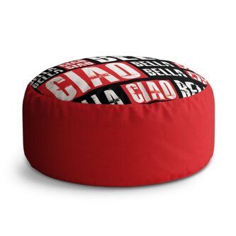 Taburet Circle La Casa de Papel Professor or Bella Ciao motiv 2: 38x48 cm