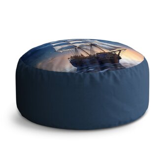 Taburet Circle Plachetnice mezi horami: 38x48 cm