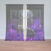 Záclony BLACK PANTHER Fialová luminescence: 2ks 150x250cm