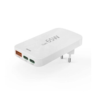 Rychlá USB nabíječka GaN 2x USB-C + USB-A, PD/QC 65 W Rychlá USB nabíječka GaN 2x USB-C + USB-A, PD/QC 65 W