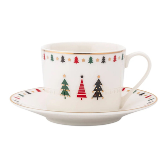 MODERN TREE FILIŻANKA 230 ML ZE SPODKIEM 14,5 CM NBC W OPASCE