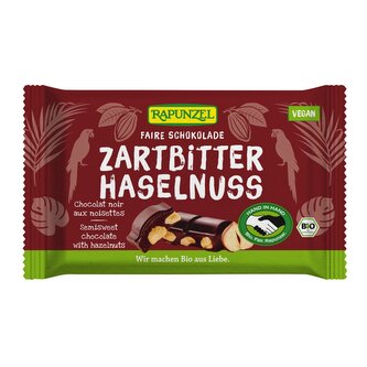 Čokoláda hořká s lískovými oříšky 100 g BIO   RAPUNZEL