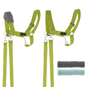 Kantar dla Hobby Horse wodze + futerka zielony