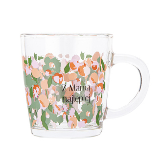 KUBEK Z DEKORACJĄ Z MAMĄ NAJLEPIEJ 350ML (COLORBOX)