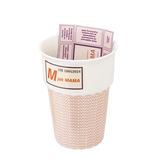 KUBEK STOŻEK NBC 400 ML Z KARTKĄ DEK. M JAK MAMA COLOR BOX