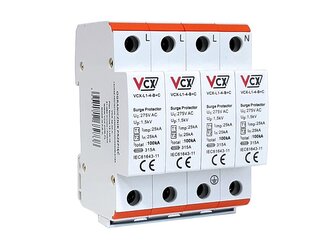 Přep. ochrana VCX L1-4-B+C AC třída T1T2 (B+C) 4P 25kA s jiskřištěm