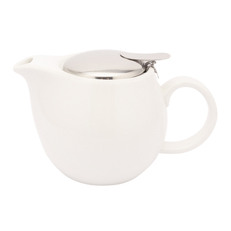 REGULAR CZAJNIK Z ZAPARZACZEM 480 ML PORCELANA KREMOWA W OPASCE NEW