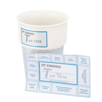 KUBEK STOŻEK NBC 400 ML Z KARTKĄ DEK. T JAK TATA COLOR BOX