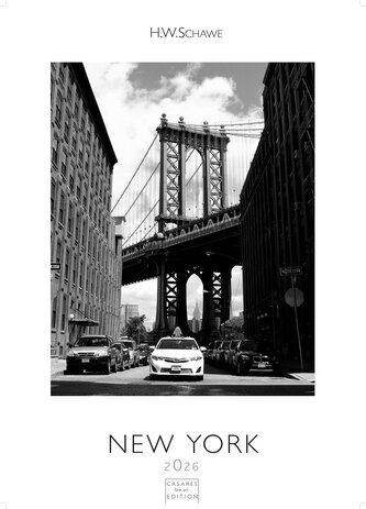 New York schwarz-weiss 2026 L 59x42cm